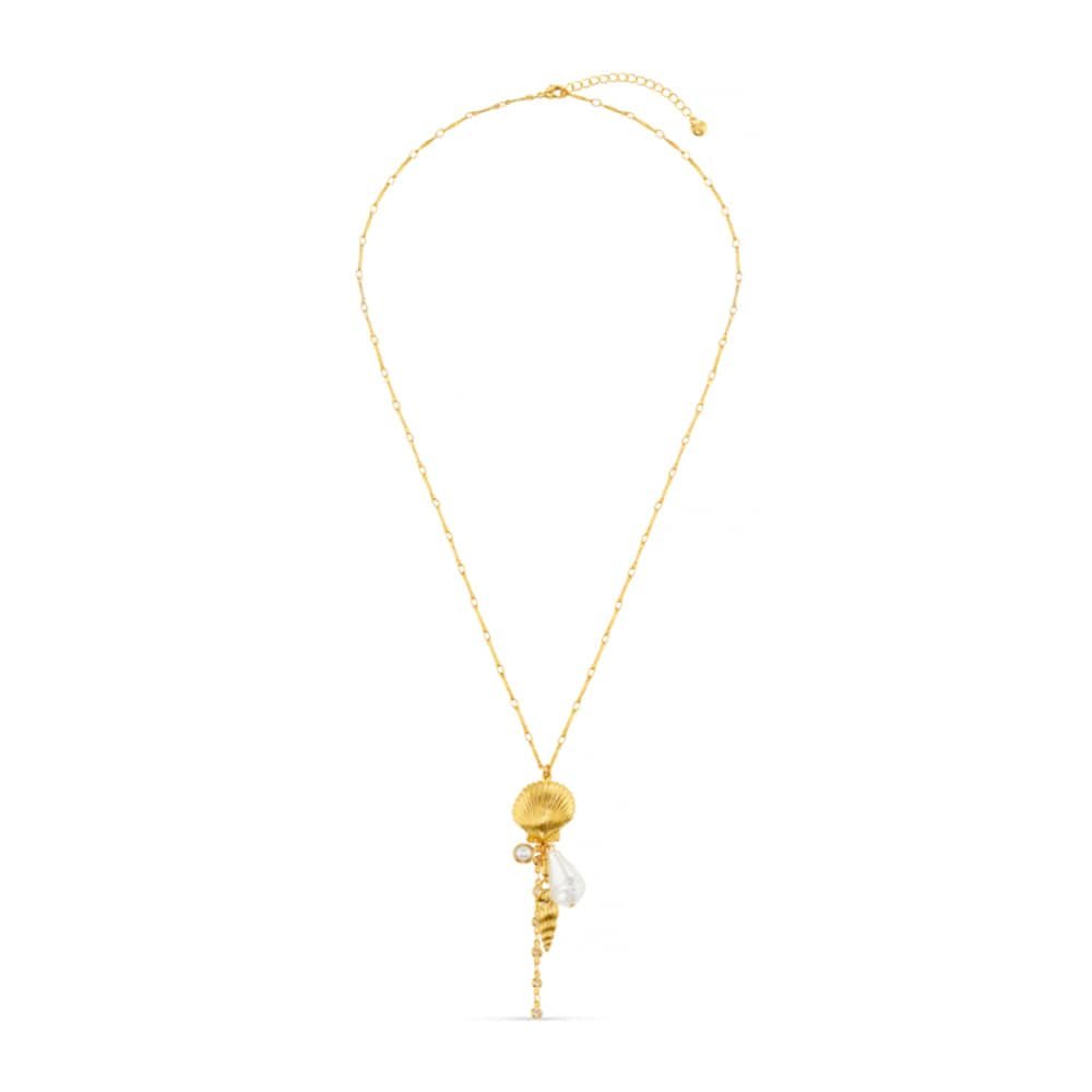 Shell & Pearl Cascading Necklace - Image 3