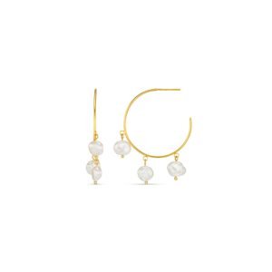 Fine Pearl Shaker Hoop Earrings
