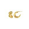 Interlocking Twist Hoop Earrings