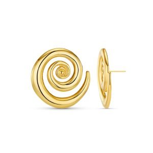Oversized Spiral Stud Earrings